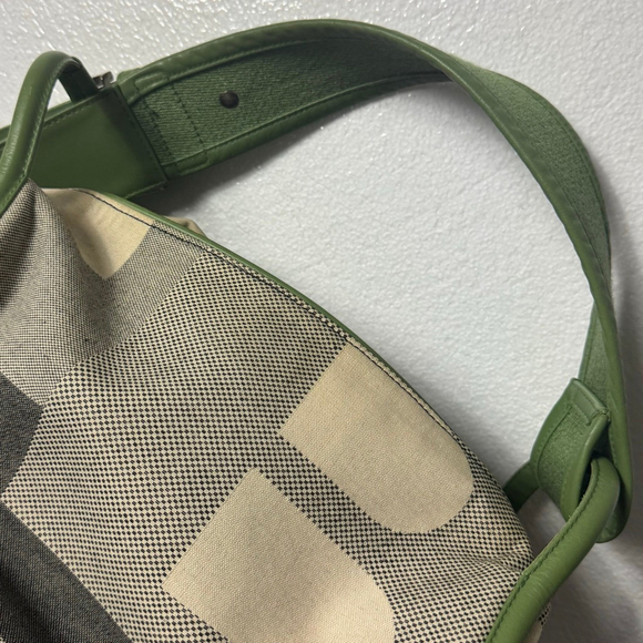Bally Rare Canvas and Leather l Shoulder Bag Green and Beige with Logo print - Picture 12 of 12